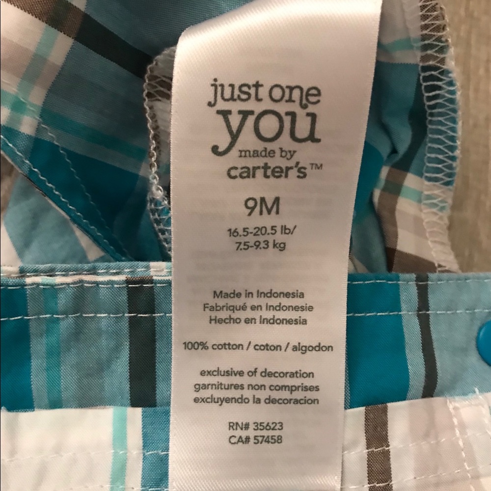 Carters baby boy overalls ( 9 months) - Picture 5 of 5